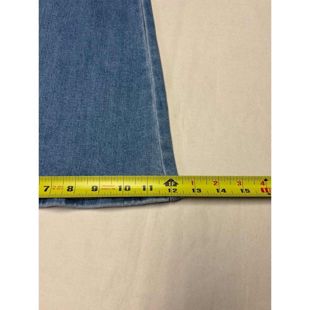Just Black Denim Flare Jeans Womens 28X33 Light Wash High Rise Made in USA - Picture 14 of 14